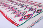 Vintage colourful handwoven kilim rug 6.9 FT X 11.9 FT