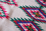 Vintage colourful handwoven kilim rug 6.9 FT X 11.9 FT