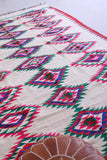 Vintage colourful handwoven kilim rug 6.9 FT X 11.9 FT