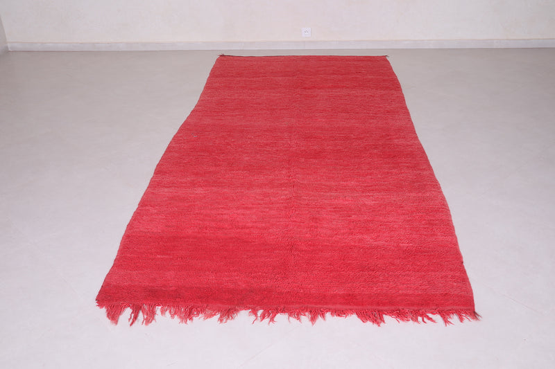 Moroccan rug red 5 FT X 11 FT