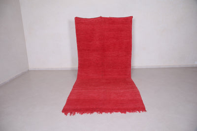 Moroccan rug red 5 FT X 11 FT