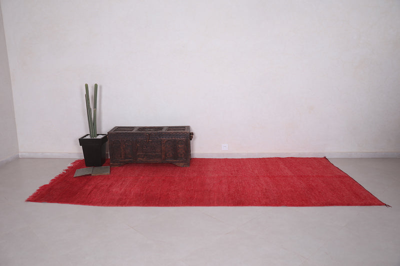 Moroccan rug red 5 FT X 11 FT