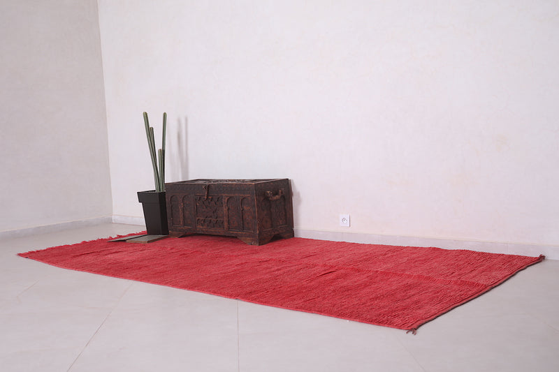 Moroccan rug red 5 FT X 11 FT