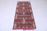 Vintage handmade berber rug 2.5 X 5.7 Feet