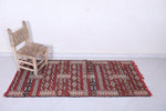 Vintage handmade berber rug 2.5 X 5.7 Feet