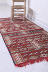 Vintage handmade berber rug 2.5 X 5.7 Feet