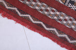 Vintage handmade berber rug 2.5 X 5.7 Feet