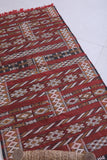 Vintage handmade berber rug 2.5 X 5.7 Feet