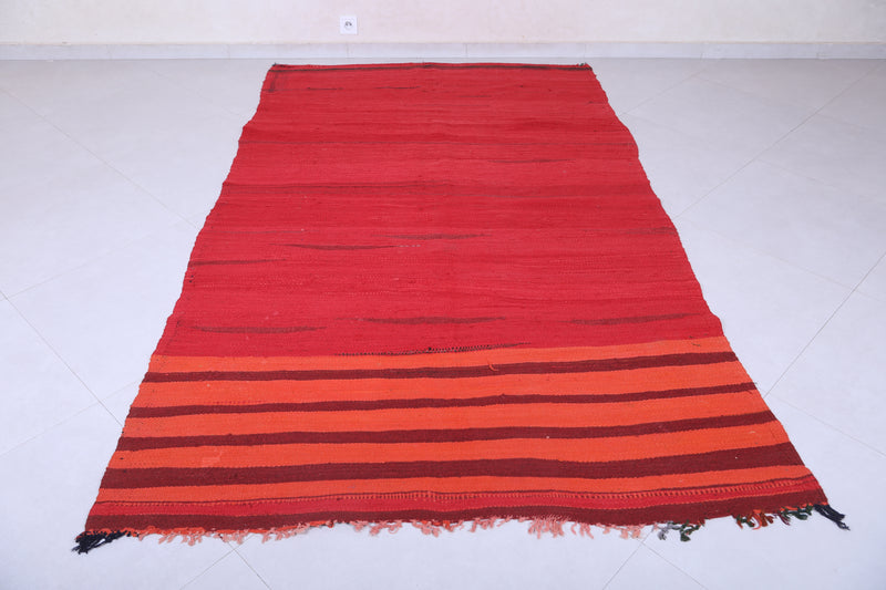 Vintage handmade berber rug 5.2 X 8.5 Feet - Handwoven Kilim