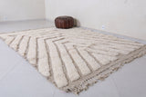 Handmade Beni ourain rug 6.7 x 8.4 Feet - Vintage beige