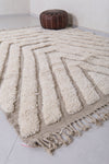 Handmade Beni ourain rug 6.7 x 8.4 Feet - Vintage beige