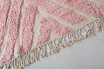 Beni Ourain Rug - 7.4 x 10.9 ft | Pink Minimalist Design