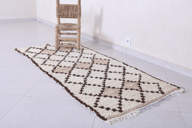 Moroccan berber rug 2.8 X 6.3 Feet - Boucherouite Rugs