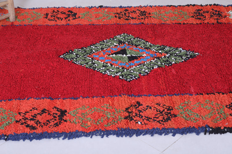 Moroccan berber rug 5 X 7.8 Feet - Boucherouite Rugs