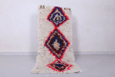 Moroccan berber rug 2.2 X 5.5 Feet - Boucherouite Rugs