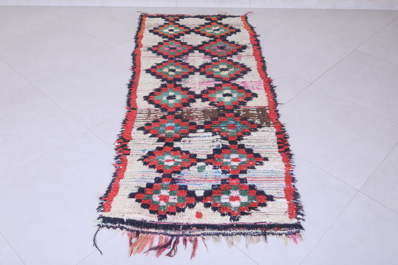 Moroccan Berber Rug – Vibrant Geometric Medallion Design 2.7 x 6.5 ft