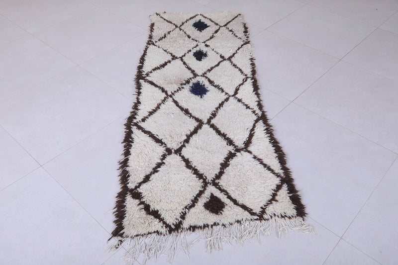 Moroccan berber rug 2.2 X 6.1 Feet - Boucherouite Rugs