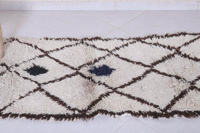 Moroccan berber rug 2.2 X 6.1 Feet - Boucherouite Rugs