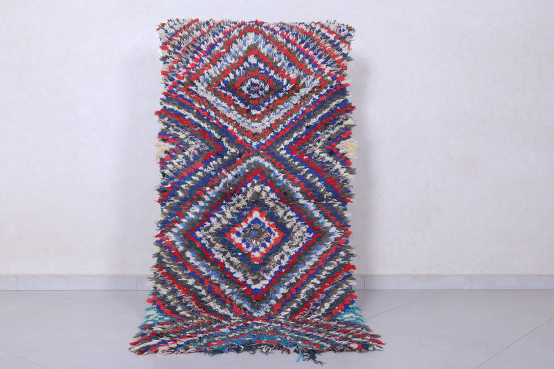 Vivid Moroccan Berber Rug - Handwoven 2.6 x 5.7 Feet