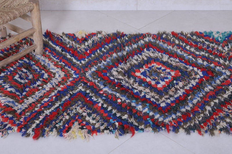 Vivid Moroccan Berber Rug - Handwoven 2.6 x 5.7 Feet