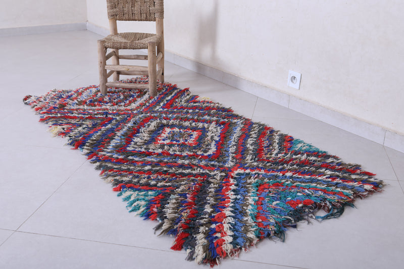 Vivid Moroccan Berber Rug - Handwoven 2.6 x 5.7 Feet