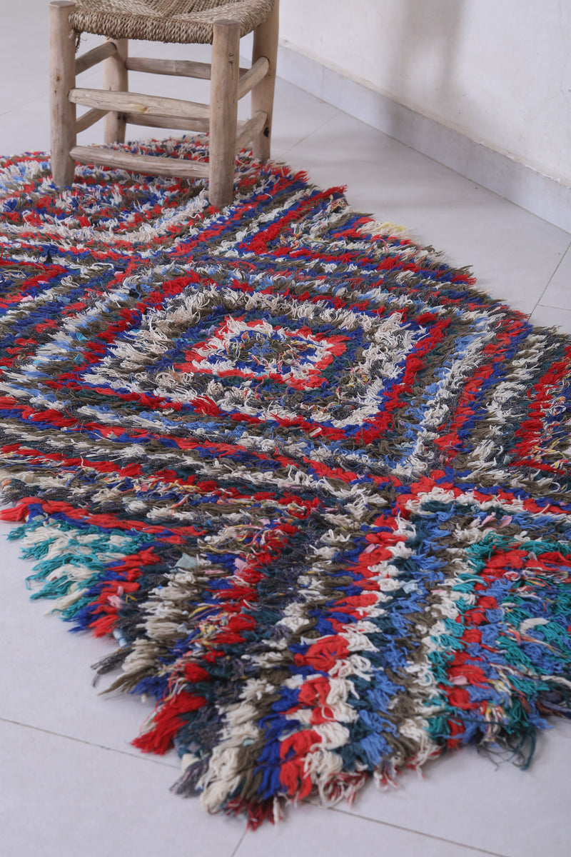 Vivid Moroccan Berber Rug - Handwoven 2.6 x 5.7 Feet