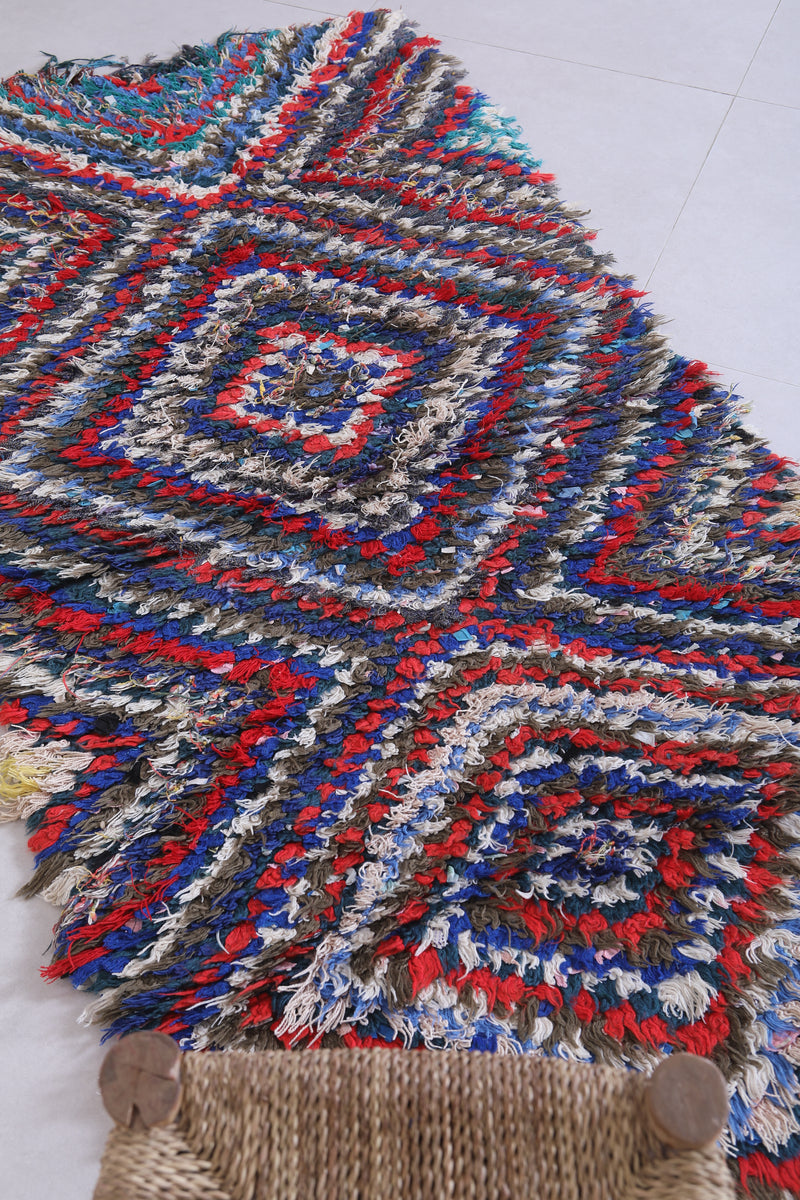 Vivid Moroccan Berber Rug - Handwoven 2.6 x 5.7 Feet