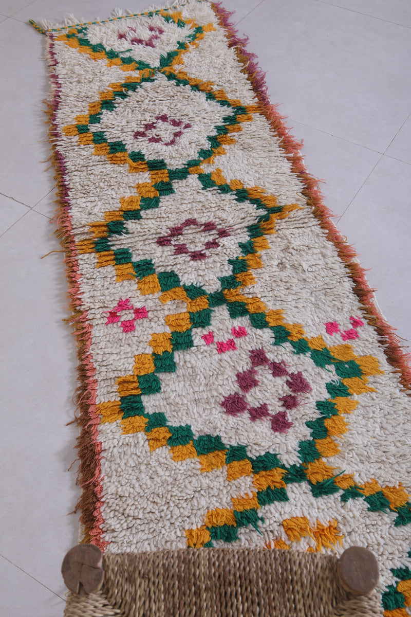 Moroccan Berber Rug - Vibrant Geometric Design 1.9ft x 6.1ft