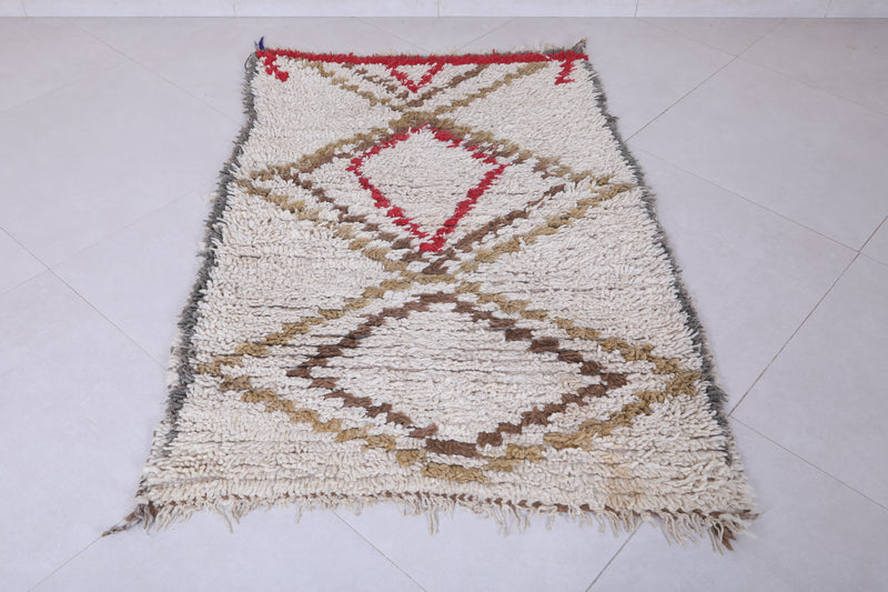 Moroccan berber rug 3.1 X 4.5 Feet - Boucherouite Rugs