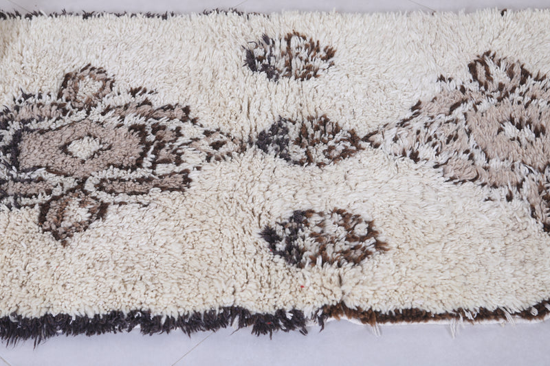 Moroccan Berber Rug - Intricate Neutral Pattern 2.7ft x 6ft