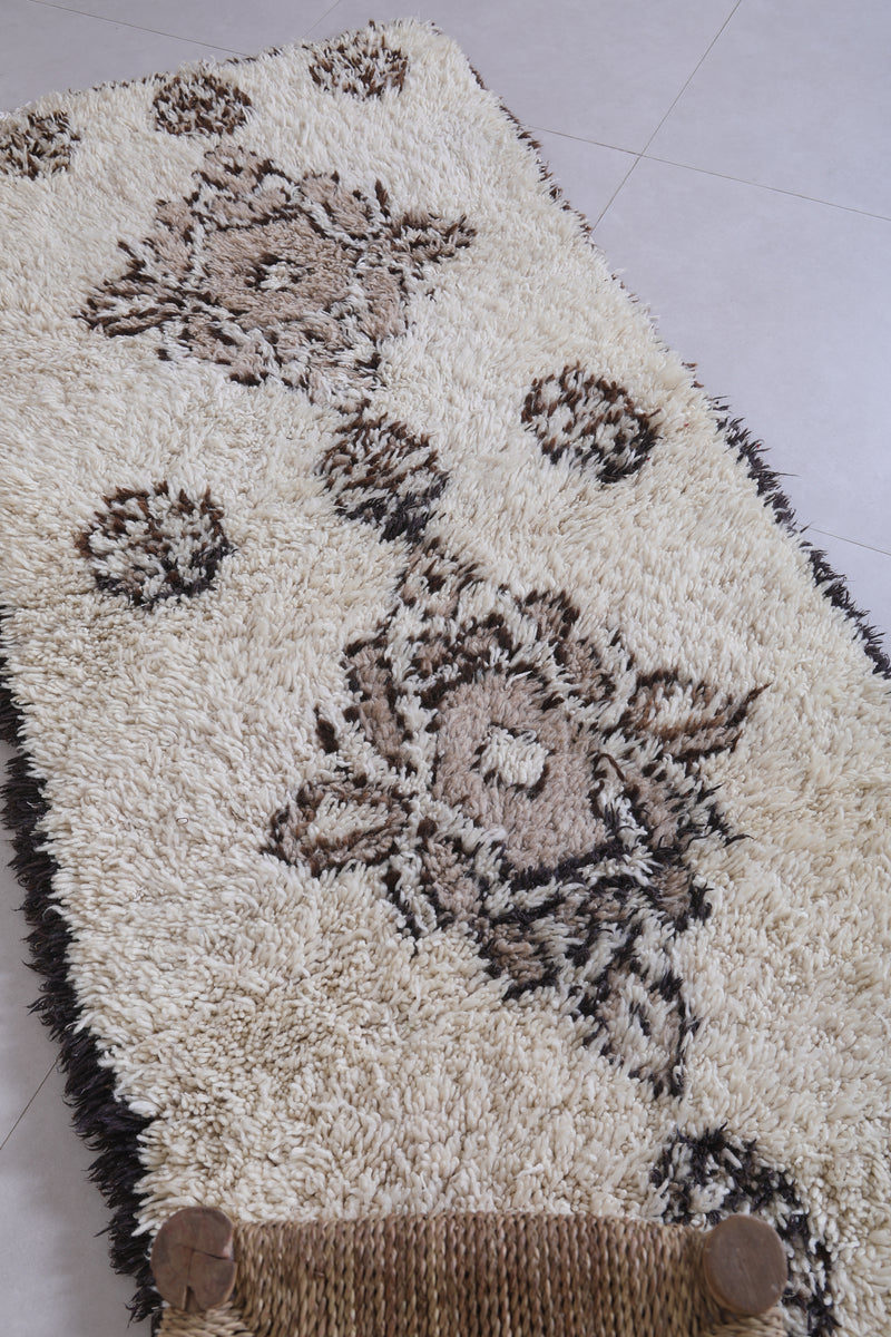 Moroccan Berber Rug - Intricate Neutral Pattern 2.7ft x 6ft