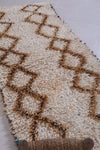 Handwoven Moroccan Berber Rug with Geometric Pattern - 3 X 6.3 Feet