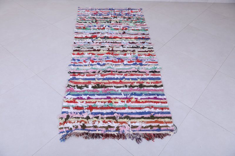 Striped Moroccan Berber Rug - 2.6 X 6.1 Feet