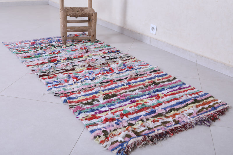 Striped Moroccan Berber Rug - 2.6 X 6.1 Feet