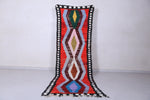 Vibrant Moroccan Berber Rug, 3.2 X 10.2 Feet