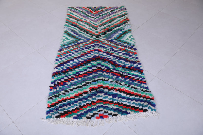 Vibrant Moroccan Berber Rug - 2.7ft x 5.8ft