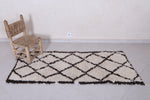 Moroccan berber rug 2.4 X 5.8 Feet - Boucherouite Rugs