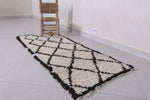 Moroccan berber rug 2.4 X 5.8 Feet - Boucherouite Rugs