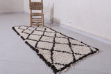 Moroccan berber rug 2.4 X 5.8 Feet - Boucherouite Rugs