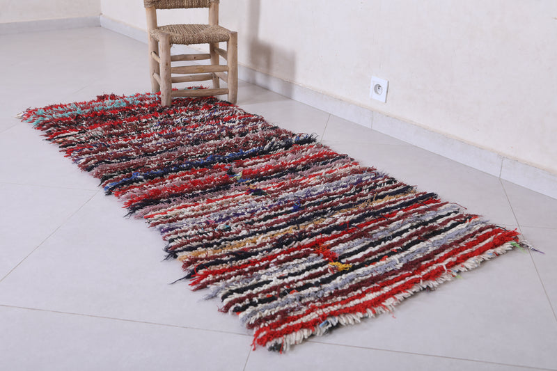 Moroccan berber rug 2.4 X 6 Feet - Boucherouite Rugs