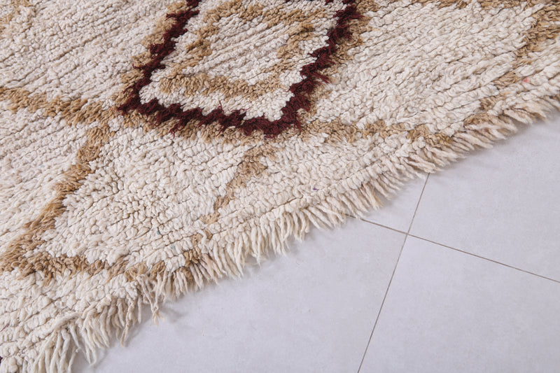 Moroccan berber rug 3.2 X 6.9 Feet - Boucherouite Rugs