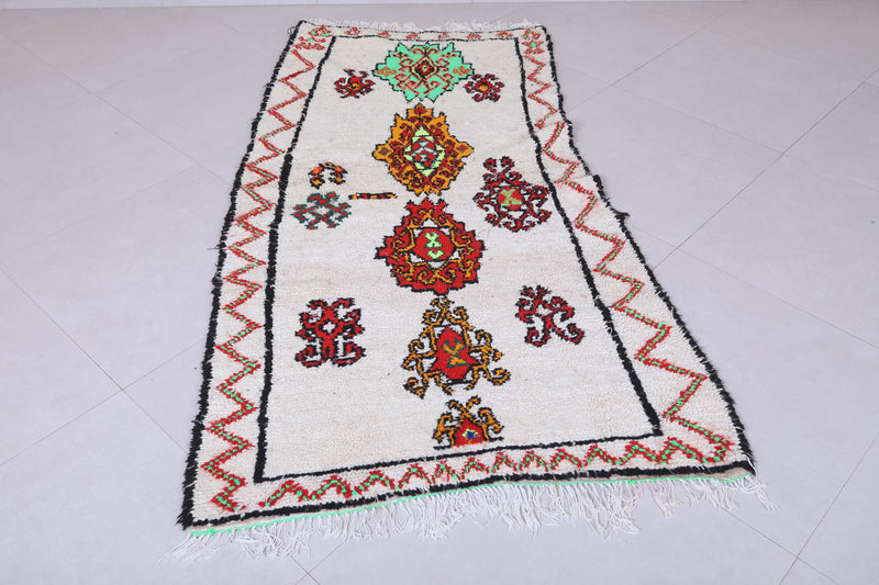 Moroccan berber rug 3.2 X 6.3 Feet - Boucherouite Rugs