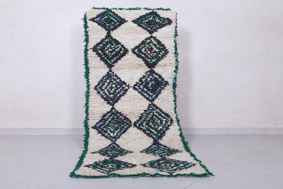 Moroccan berber rug 2.7 X 6.4 Feet - Boucherouite Rugs