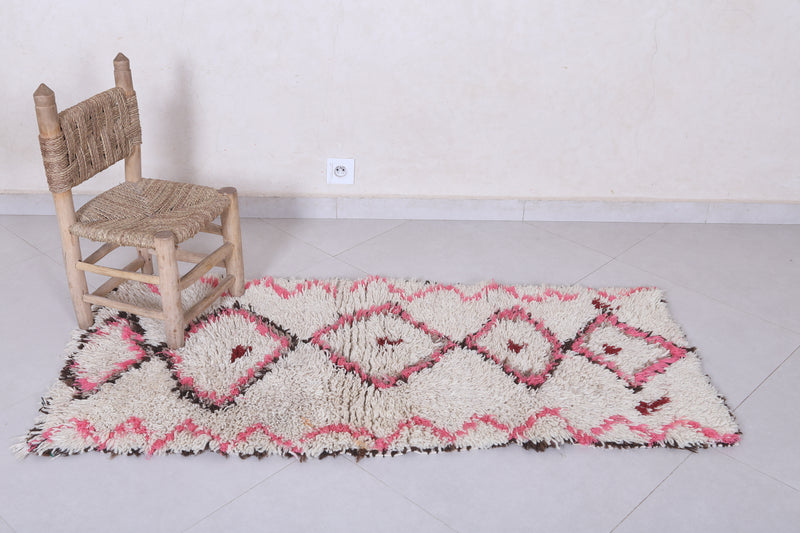 Moroccan berber rug 2.3 X 4.9 Feet - Boucherouite Rugs