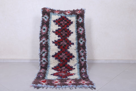 Moroccan berber rug 2.6 X 5.7 Feet - Boucherouite Rugs