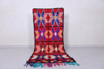 Colorful Moroccan Berber Rug, 2.8 X 6.4 Feet