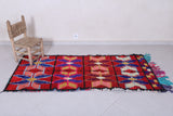 Colorful Moroccan Berber Rug, 2.8 X 6.4 Feet