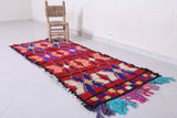 Colorful Moroccan Berber Rug, 2.8 X 6.4 Feet