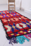 Moroccan berber rug 2.8 X 6.4 Feet - Boucherouite Rugs