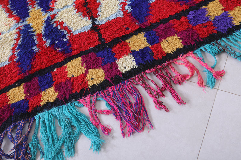 Colorful Moroccan Berber Rug - 2.8 X 6.4 Feet